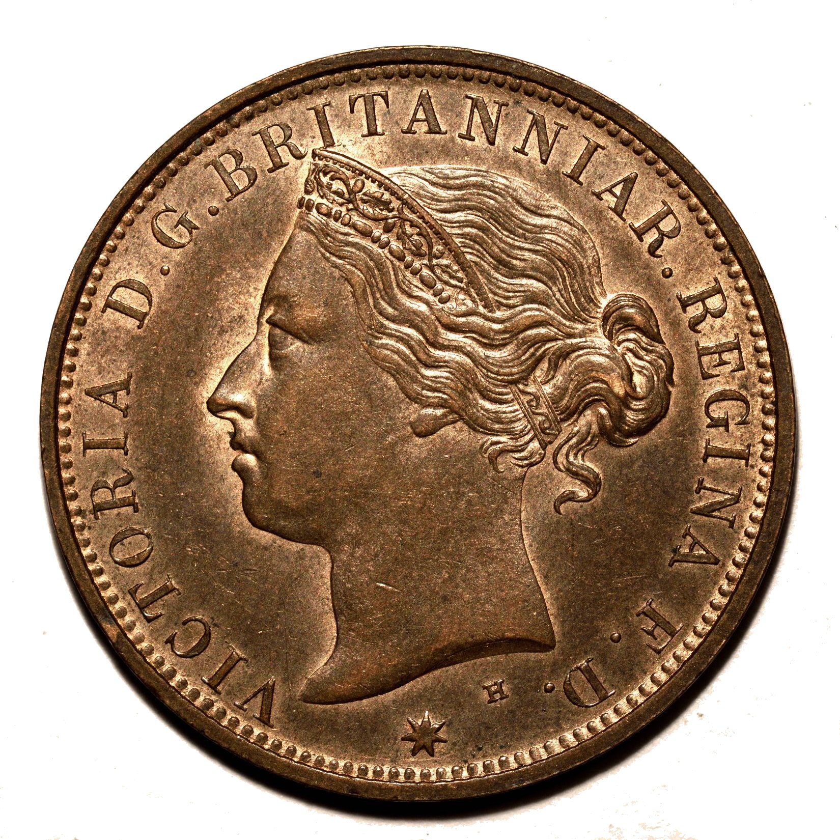 1877 penny obverse