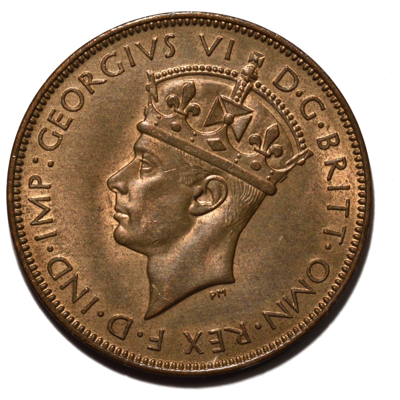 1947 half penny obverse